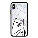 baratos Capinhas para iPhone-Capinha Para Apple iPhone XS / iPhone XR / iPhone XS Max Estampada Capa traseira Desenho Animado / M&amp;aacute;rmore R&amp;iacute;gida Acr&amp;iacute;lico