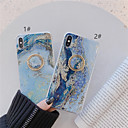 זול מגנים לאייפון-מגן עבור Apple iPhone XS / iPhone XR / iPhone XS Max מחזיק טבעת / תבנית / זוהר ונוצץ כיסוי אחורי שיש רך TPU