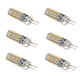 baratos Lâmpadas Espiga-Jiawen 6 pcs 1.5 w 100-120 lm g4 levou luzes bi-pin luzes do milho 24 leds smd 3014 dimmable branco quente branco frio ac / dc 12 v