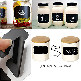 baratos Armazenamento &amp; Organização-36 pcs giz caneta quadro etiquetas vinil adesivo de memorando de cozinha