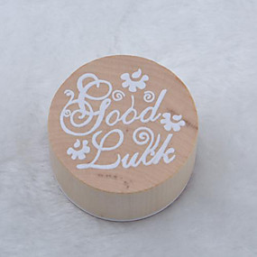 baratos Scrapbook-vintage padrão floral palavra redonda carimbo de borracha de madeira