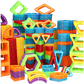 baratos Modelos &amp; Brinquedos de Montar-Blocos Magnéticos Azulejos magnéticos Blocos de Construir 128 pcs Carro Robô Roda gigante compatível Legoing Presente Magnética 3D Para Meninos Para Meninas Brinquedos Dom