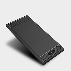 baratos Xperia XZ1-Capinha Para Sony Xperia XZ1 Compact / Sony Xperia XZ1 / Sony Xperia XZ Premium Áspero Capa traseira Sólido Macia TPU