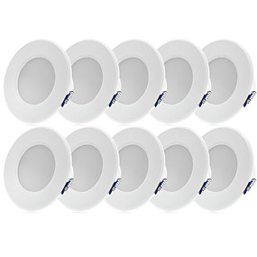 baratos Luminárias de Painel-3 W 200 lm 8 Contas LED Instalação Fácil Encaixe Luminária de Painel Branco Quente Branco Frio 220 V Lar / Escritório Quarto de Criança Cozinha / 10 pçs / 65