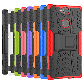 baratos Xperia XZ2 Compact-Capinha Para Sony Sony XA2 Plus / Xperia XZ2 / Xperia XZ2 Compact Antichoque / Com Suporte Capa traseira Azulejo / Armadura Rígida PC
