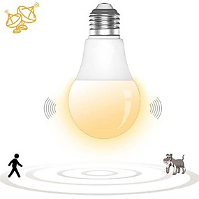 baratos Lâmpadas LED Inteligentes-1 pc e27 led microondas sensor de movimento do radar sensor de luz da lâmpada lâmpada inteligente para o corredor da garagem quintal ac180-240v