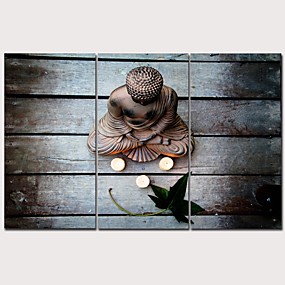 baratos Estampadas-Estampado Estampados de Lonas Esticada - Religioso Moderno Clássico Modern 3 Painéis Art Prints