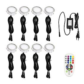 baratos Focos de LED-Ywxlight® euro plug 8 levou luz do convés ip67 luz subterrânea à prova d 'água levou chão luz da parede ac luz 100-240 v