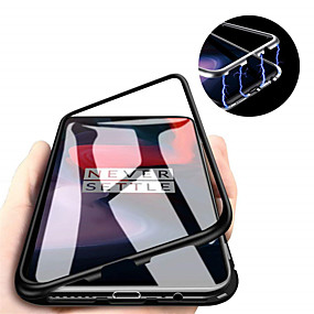 baratos Oneplus 6T-Capinha Para OnePlus OnePlus 6 / One Plus 6T / One Plus 7 Magnética Capa traseira Sólido Rígida Vidro Temperado