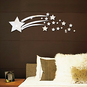 baratos Adesivos para Decoração-Brilhando estrelas espelho 3d adesivos de parede-espelho adesivos de parede formas sala de estudo / escritório / sala de jantar / cozinha