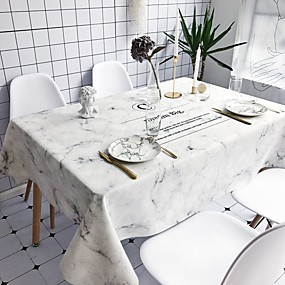 baratos Toalhas de mesa-Moderna Casual Algodão fibra de poliéster Quadrada Toalhas de Mesa Padrão Férias Estampado Amiga-do-Ambiente Impermeável Decorações de mesa