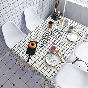 baratos Toalhas de mesa-Moderna Casual Algodão fibra de poliéster Quadrada Toalhas de Mesa Padrão Férias Estampado Amiga-do-Ambiente Impermeável Decorações de mesa