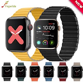 baratos Apple Watch Series 4-Pulseiras de Relógio para Apple Watch Series 5/4/3/2/1 Apple Pulseira Esportiva Couro Legitimo Tira de Pulso