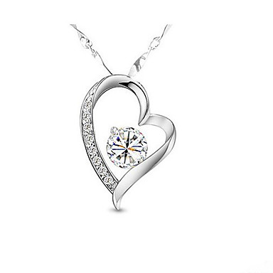 Silver Heart Earrings & Necklace Jewelry Set 879546 2018 – $6.99