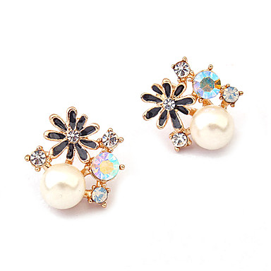 Women's Pearl Flower Stud Earrings 994570 2017 – $5.99