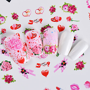 1 Pcs Nail Wraps Nail Sticker Flower Nail Decals Cute 6441657