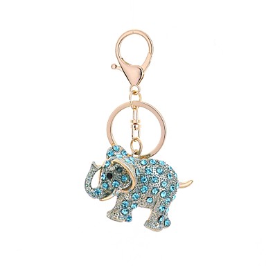 baratos Chaveiros-Chaveiro Elefante Casual Fashion Anéis Jóias Azul Claro / Castanho Claro / Rosa Claro Para Presente Diário