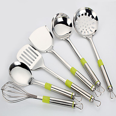 Metal Set Tools Kitchen stainless steel cooking tool sets creative kitchen gadget kitchen utensils tools kitchen 6pcs