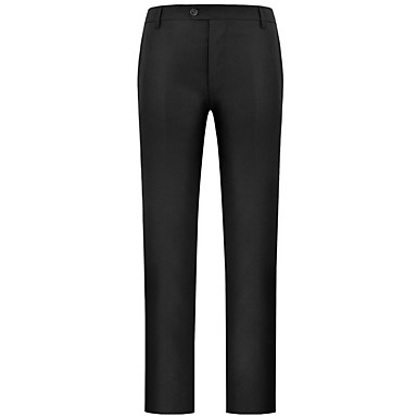 baratos Suits-Homens Básico Diário Social Calças - Sólido Preto 28 34 35