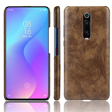 baratos Mi 9T / Redmi K20-Capinha Para Xiaomi Xiaomi Redmi Note 7 / Xiaomi Redmi Note 7 Pro / Xiaomi Redmi 7 Com Relevo Capa traseira Sólido Rígida PU Leather