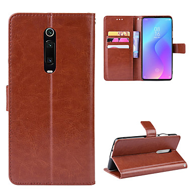 baratos Mi 9T / Redmi K20-Capinha Para Xiaomi Xiaomi Redmi Note 7 / Xiaomi Redmi Note 7 Pro / Xiaomi Redmi 7 Carteira / Porta-Cartão / Antichoque Capa Proteção Completa Sólido Rígida PU Leather