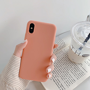 baratos Capinhas para iPhone-Capinha Para Apple iPhone XS / iPhone XR / iPhone XS Max Anti-poeira / Ultra-Fina Capa traseira Sólido / Desenho Animado TPU